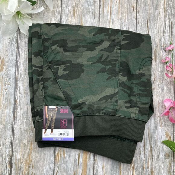 Leopard & Camo Print Mid Rise Rib Waistband Jeggings Pants 2-Pack Size XXL (19) - Picture 3 of 15